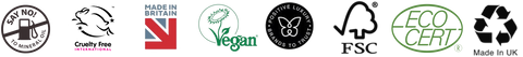 Botanico Vida Accreditations logos